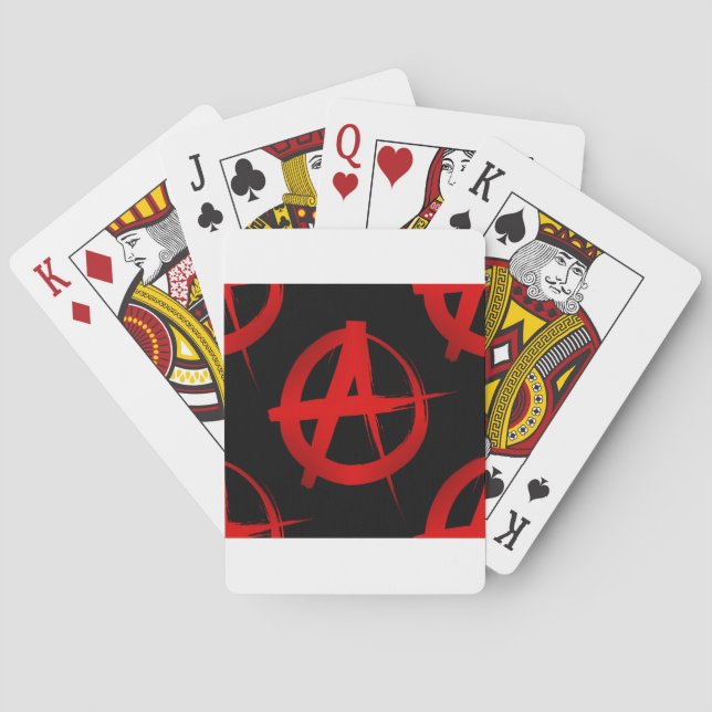 Anarchy symbol playing cards (Back)