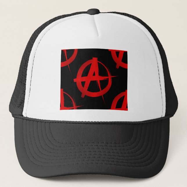 Anarchy symbol trucker hat (Front)