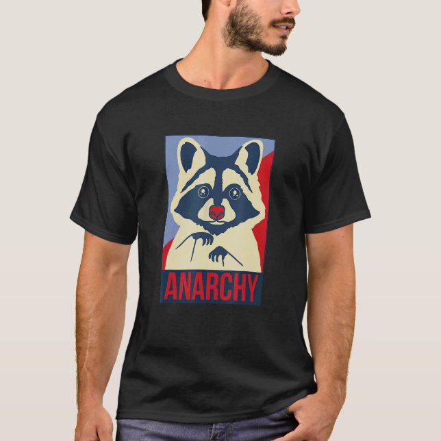 Anarchy Trash Panda Racoon   Animal Design T-Shirt (Front)