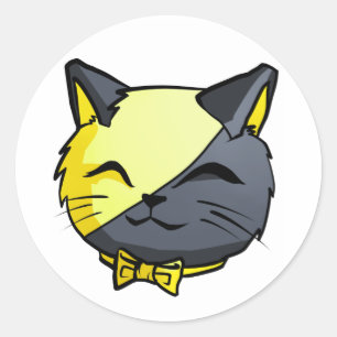 AnarKitty Chibi Anarchyball Cat Sticker - AnCap