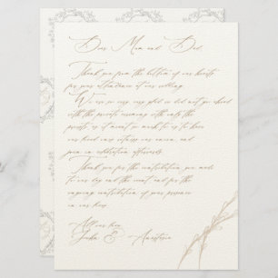 Anastasia & John Custom Wedding Thank You Invitation