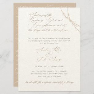 Anastasia & John Surridge Custom Wedding Invitation