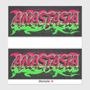 Anastasia Vorname Name Graffiti Aufkleber Sticker