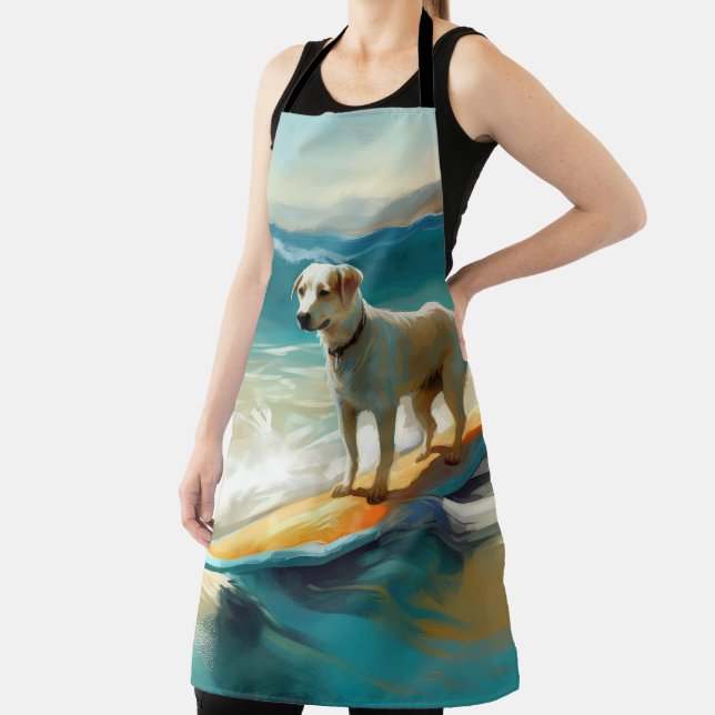 Anatolian Shepherd Beach Surfing Painting  Apron (Insitu)
