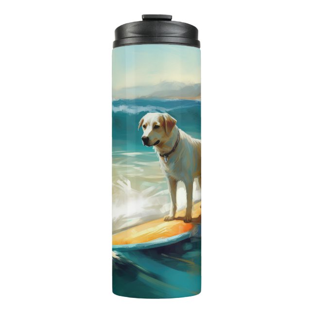 Anatolian Shepherd Beach Surfing Painting  Thermal Tumbler (Front)