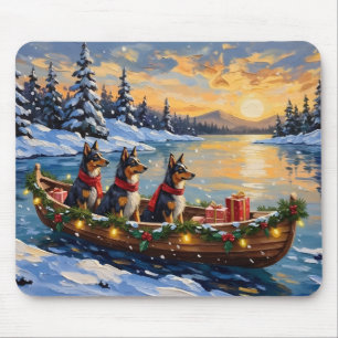 Anatolian Shepherd Christmas Boat Holiday Mouse Mat