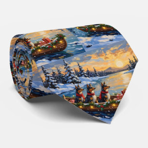 Anatolian Shepherd Christmas Boat Holiday Tie