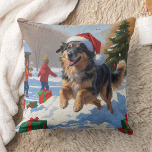 Anatolian Shepherd Christmas Festive Snow Cushion