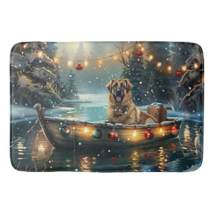Anatolian Shepherd Christmas Festive Voyage Bath Mat