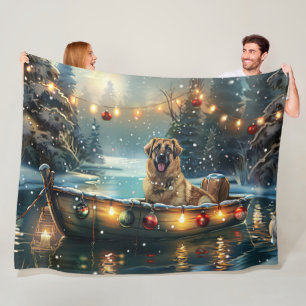 Anatolian Shepherd Christmas Festive Voyage Fleece Blanket