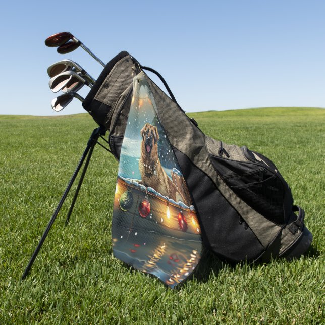 Anatolian Shepherd Christmas Festive Voyage Golf Towel (Green)