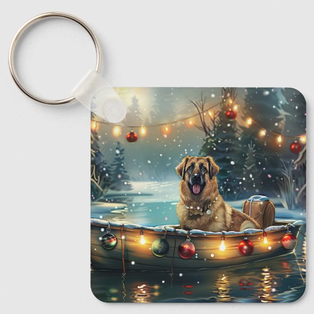 Anatolian Shepherd Christmas Festive Voyage Key Ring (Front)