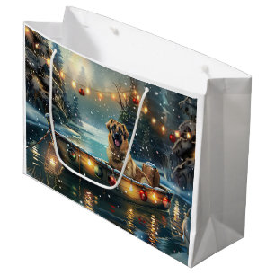 Anatolian Shepherd Christmas Festive Voyage Large Gift Bag
