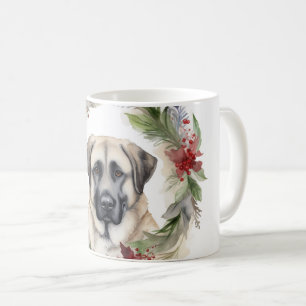 Anatolian Shepherd Christmas Wreath Festive Pup Coffee Mug