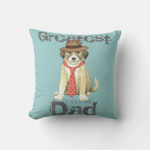 Anatolian Shepherd Dad Throw Pillow