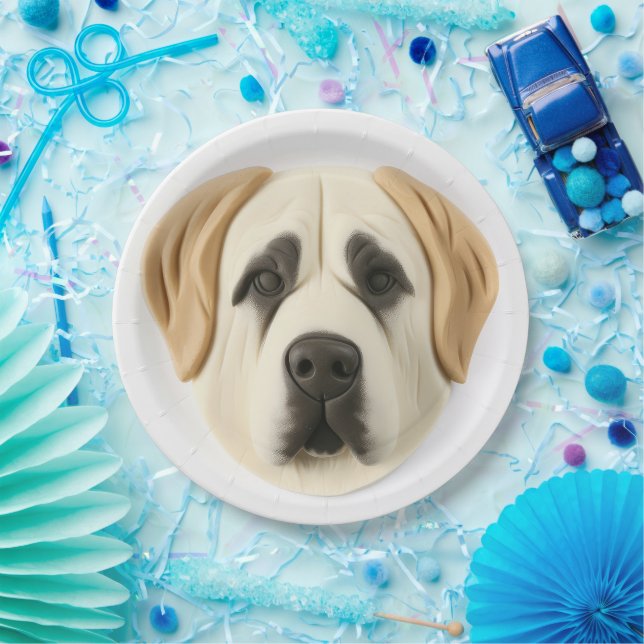 Anatolian Shepherd Dog 3D Inspired Paper Plate (Party)