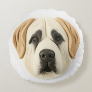 Anatolian Shepherd Dog 3D Inspired Round Cushion