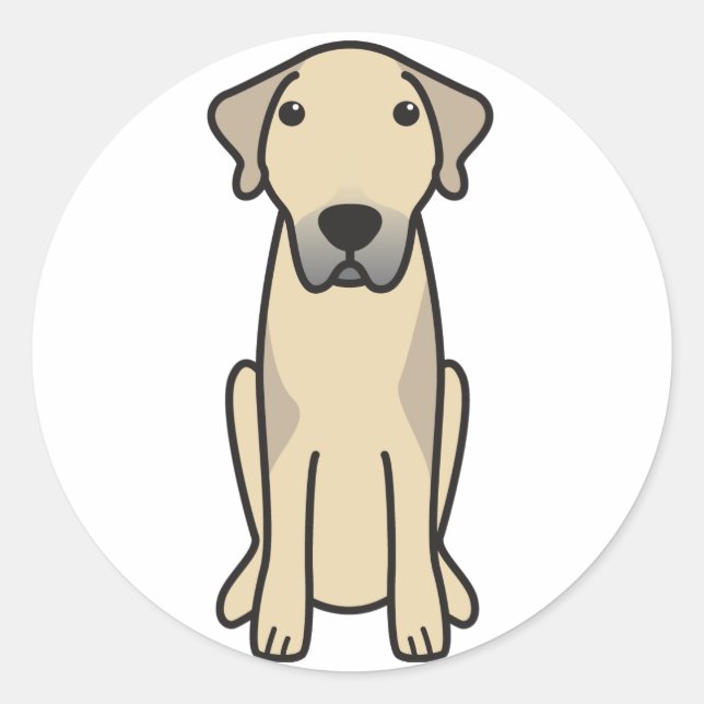 Anatolian Shepherd Dog Cartoon Classic Round Sticker (Front)