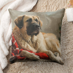 Anatolian Shepherd Dog Christmas Festive Cushion