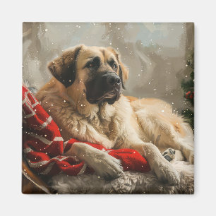 Anatolian Shepherd Dog Christmas Festive Magnet