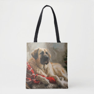 Anatolian Shepherd Dog Christmas Festive Tote Bag