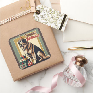 Anatolian Shepherd Dog Colourful  Square Sticker