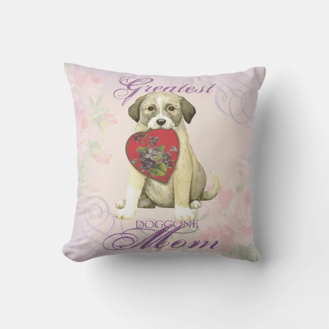 Anatolian Shepherd Dog Heart Mum Cushion (Front)