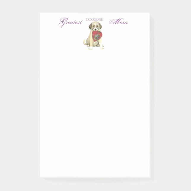 Anatolian Shepherd Dog Heart Mum Post-it Notes (Front)