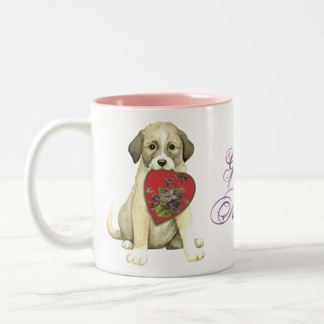 Anatolian Shepherd Dog Heart Mum Two-Tone Coffee Mug (Left)