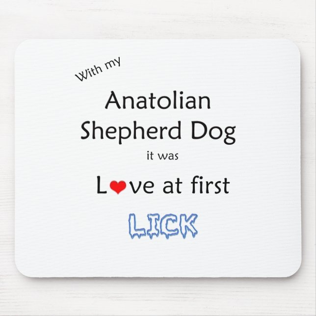 Anatolian Shepherd Dog Lick Design Mouse Mat (Front)