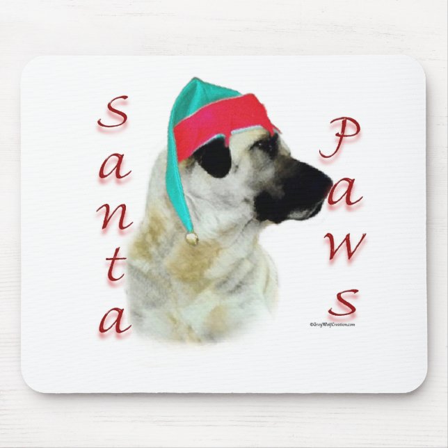 Anatolian Shepherd Dog Santa Paws Mouse Mat (Front)