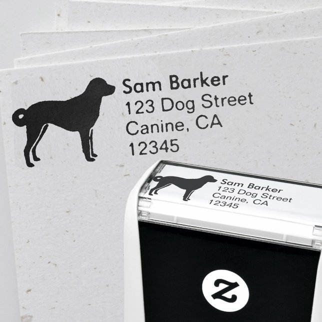 Anatolian Shepherd Dog Silhouette Return Address Self-inking Stamp (Creator Uploaded)