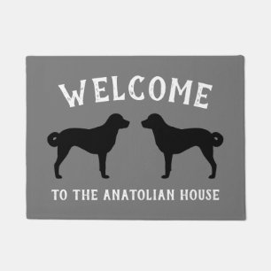 Anatolian Shepherd Dog Silhouettes Doormat