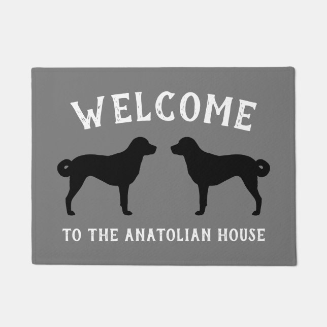 Anatolian Shepherd Dog Silhouettes Doormat (Front)