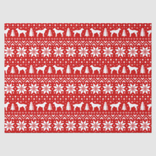 Anatolian Shepherd Dogs Christmas Pattern Tissue Paper