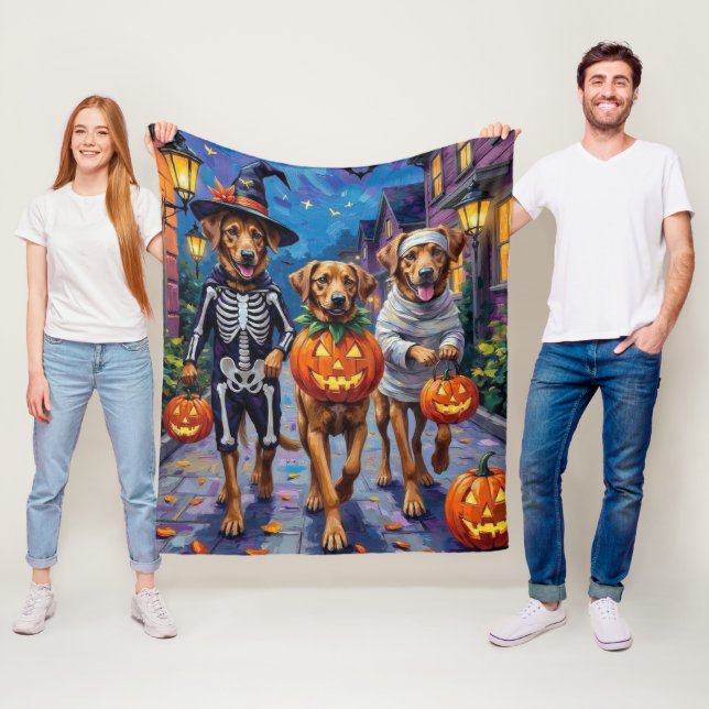 Anatolian Shepherd Dogs Halloween Costumes Fleece Blanket (In Situ)