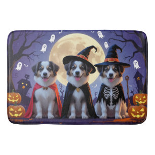 Anatolian Shepherd Dogs Pumpkin Halloween Funny Bath Mat