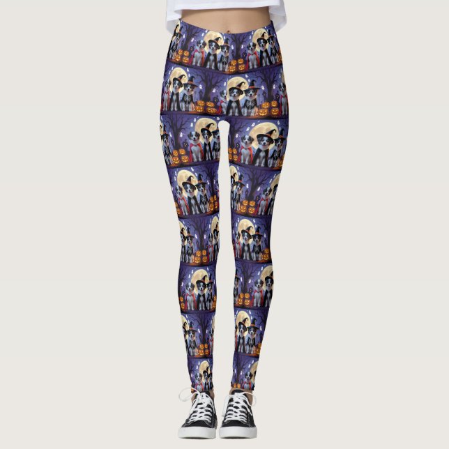 Anatolian Shepherd  Dogs Pumpkin Halloween Funny  Leggings (Front)