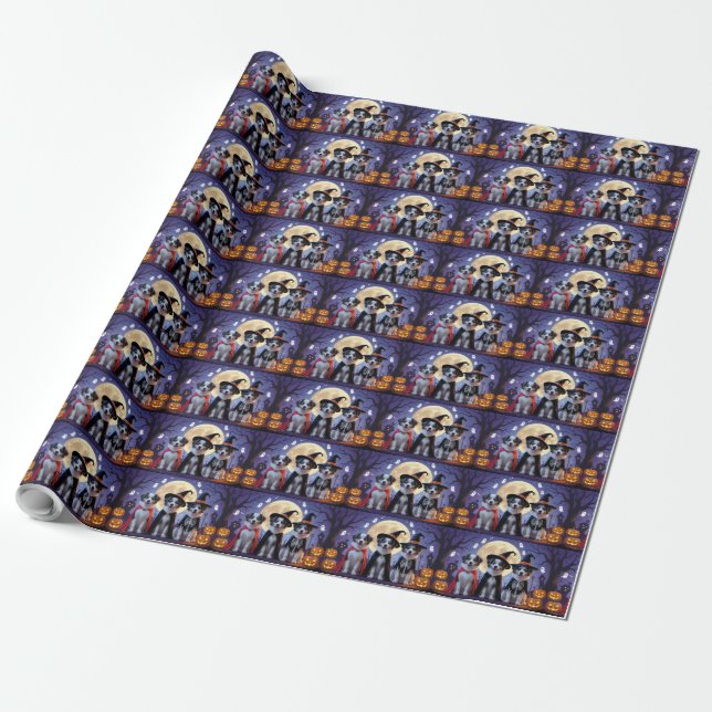 Anatolian Shepherd  Dogs Pumpkin Halloween Funny  Wrapping Paper (Unrolled)