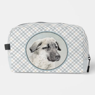 Anatolian Shepherd Fawn Painting Original Dog Art Dopp Kit