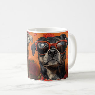 Anatolian Shepherd Heart Roses Valentine's Day Coffee Mug