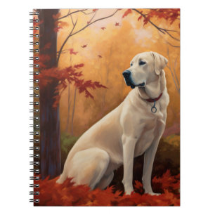 Anatolian Shepherd in Autumn Leaves Fall Inspire Notebook