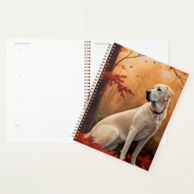 Anatolian Shepherd  in Autumn Leaves Fall Inspire Planner (Display)