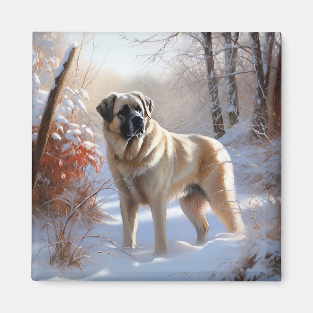 Anatolian Shepherd Let It Snow Christmas  Magnet (Front)