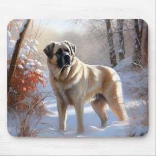 Anatolian Shepherd Let It Snow Christmas  Mouse Mat