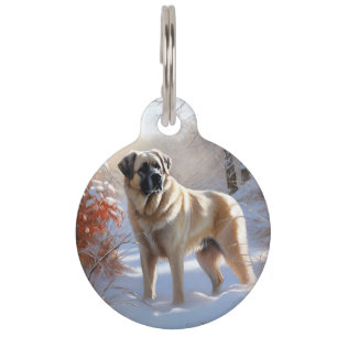Anatolian Shepherd Let It Snow Christmas  Pet Tag