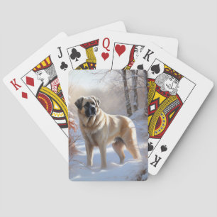Anatolian Shepherd Let It Snow Christmas  Playing Cards