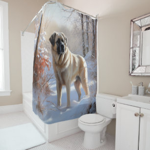 Anatolian Shepherd Let It Snow Christmas  Shower Curtain