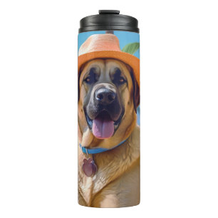 Anatolian Shepherd on Beach, dog lover summer gift Thermal Tumbler