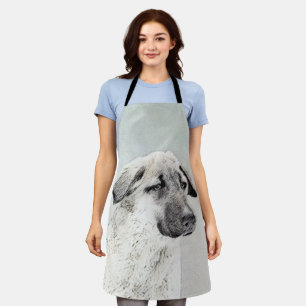 Anatolian Shepherd Painting - Original Dog Art Apron